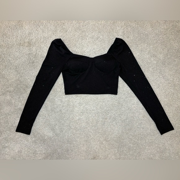 Lily Rose, black sparkly small top - Picture 2 of 4